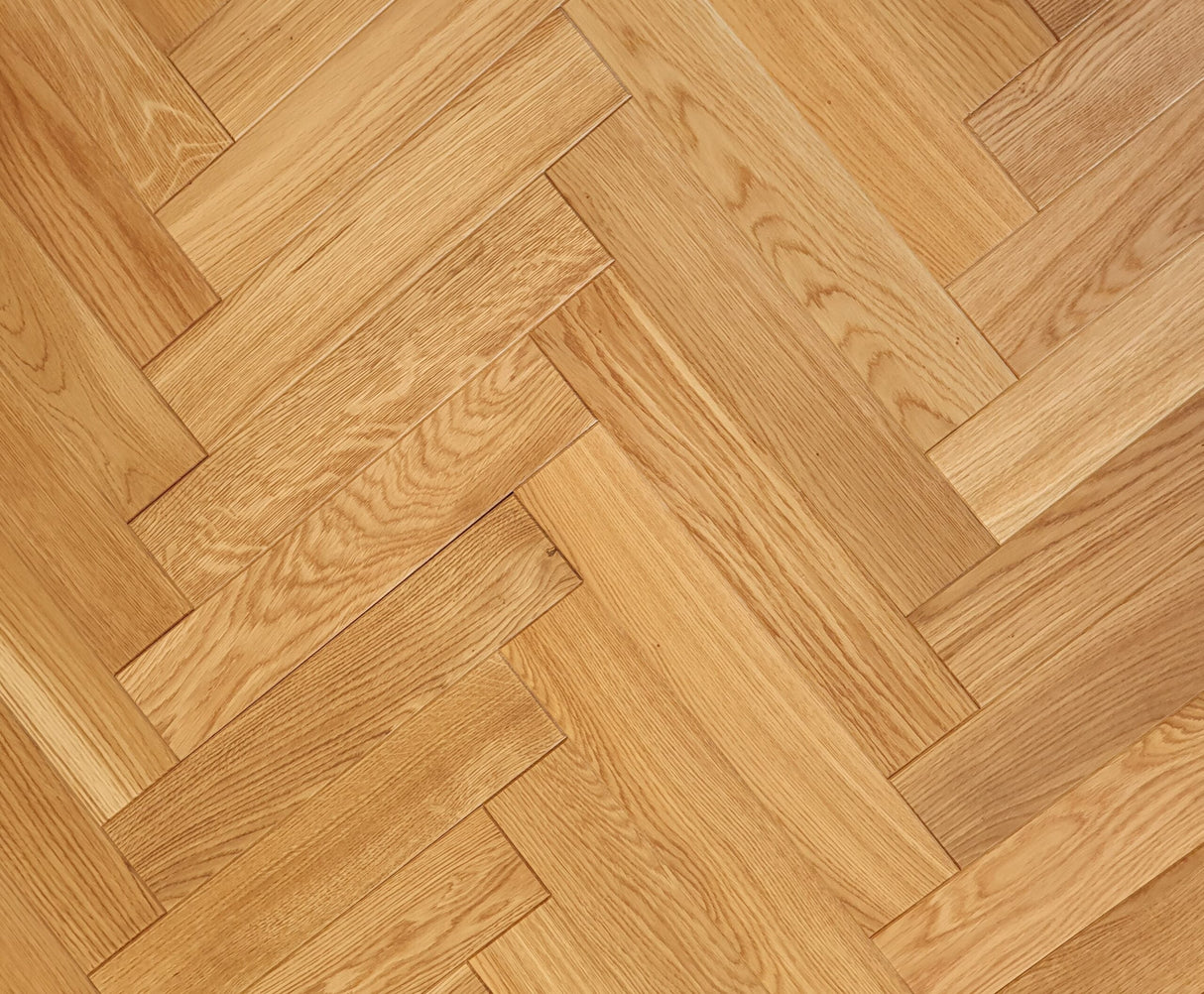 Bedlington Brushed Matt Lacquered Oak Parquet - Mixed