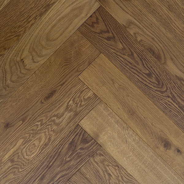 Staki Smoked Herringbone Rustic LED Oil (0.80sqm pack)