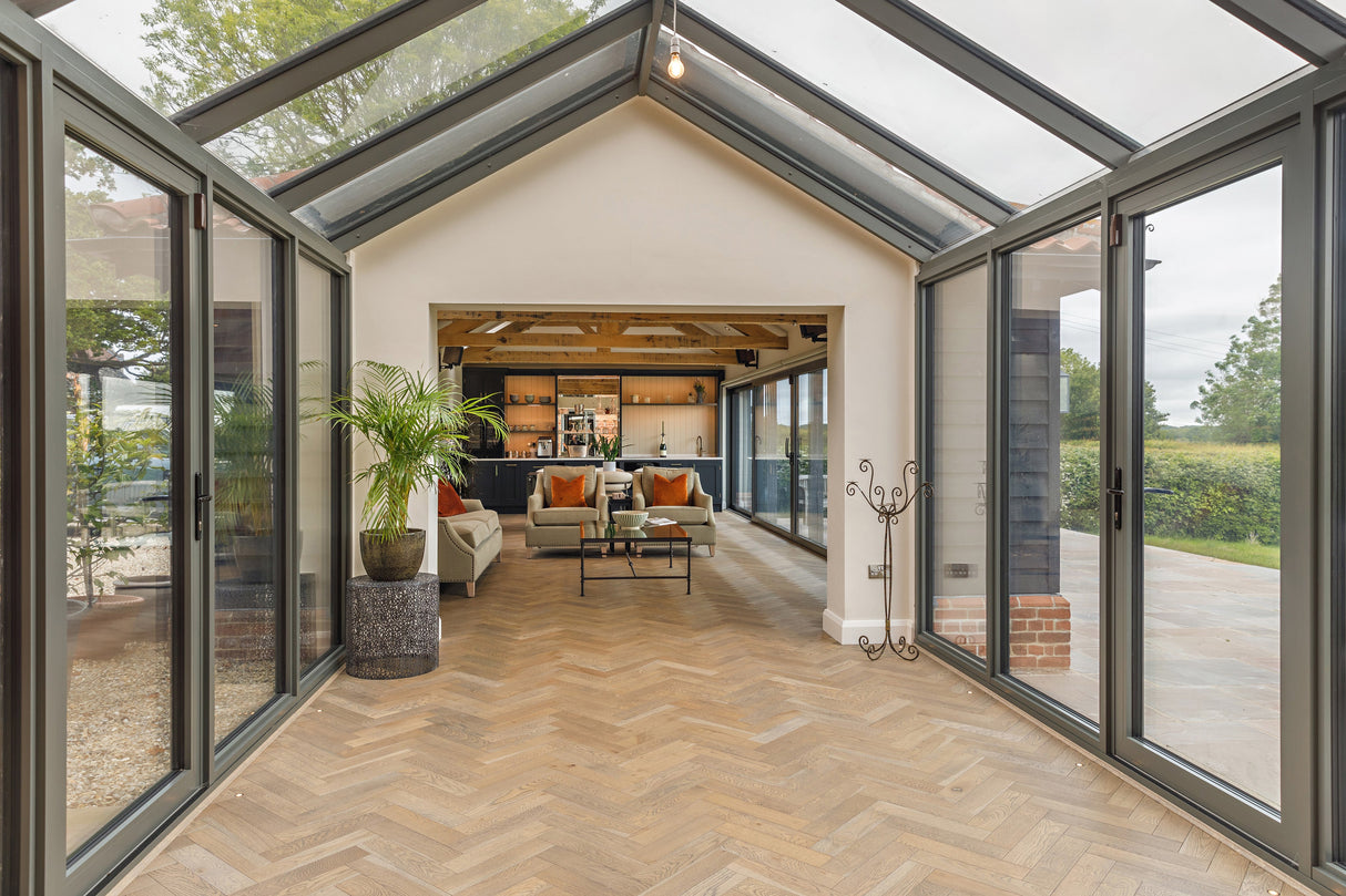 V4 Deco Herringbone Frozen Umber flooring — image 2