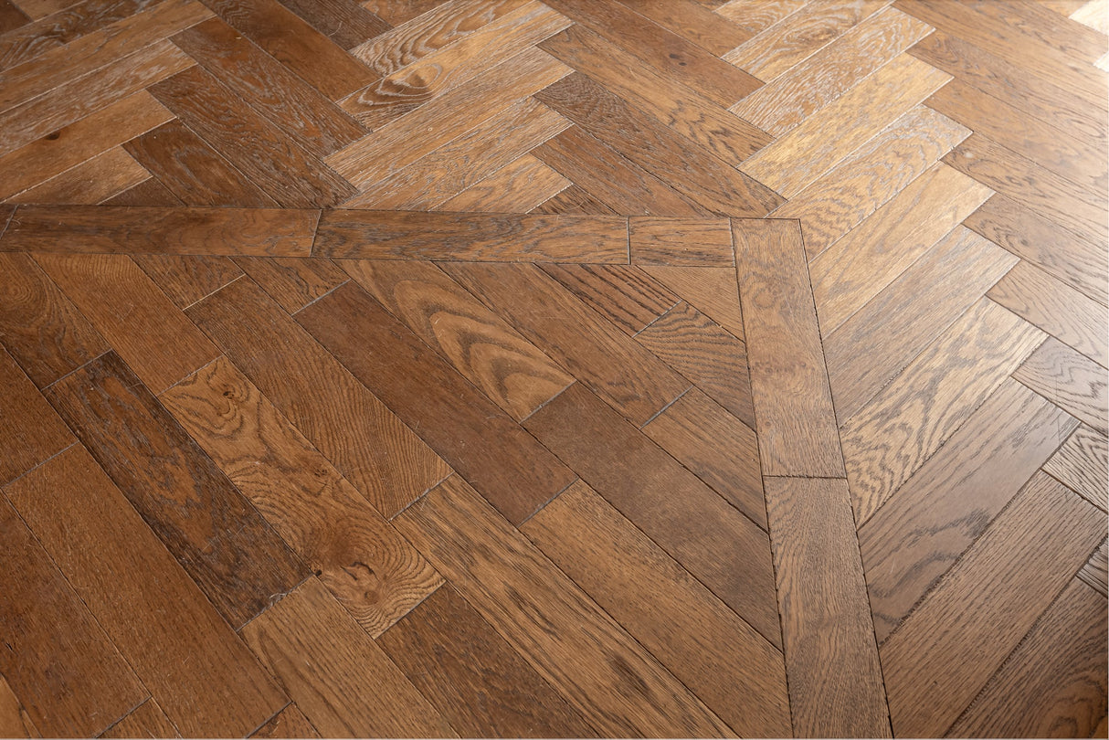 V4 Deco Herringbone Tannery Brown flooring — image 8