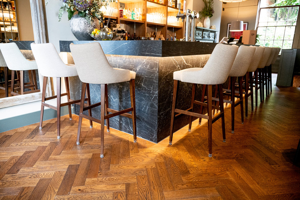 V4 Deco Herringbone Tannery Brown flooring — image 4
