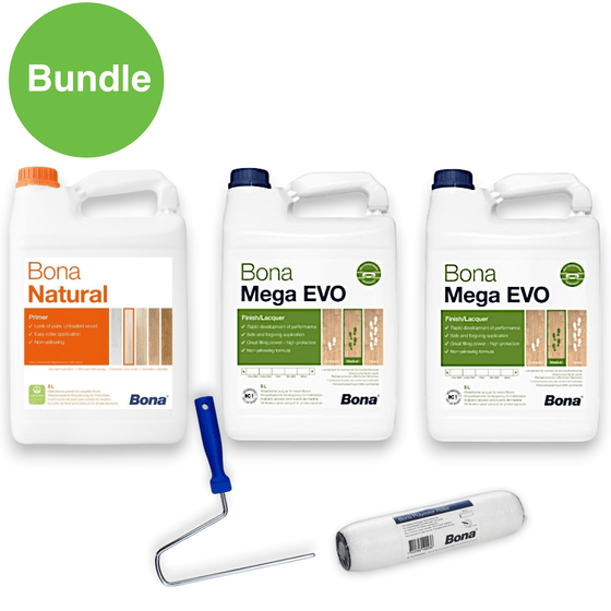 Bona Natural & Mega EVO Lacquer Bundle (50m2)