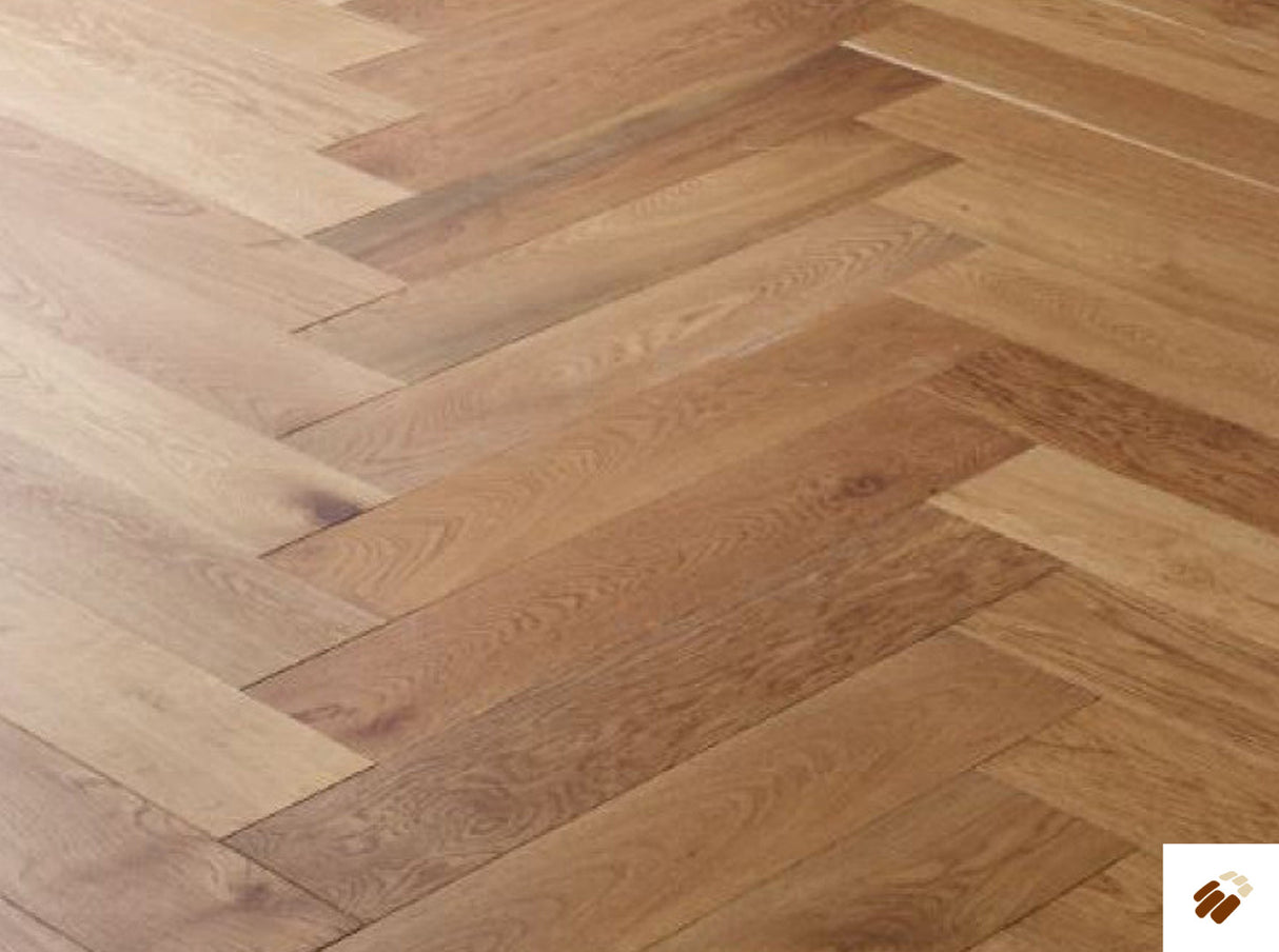 Oak Herringbone Flooring - 120mm – Eastbury - Smoked Oak - Select