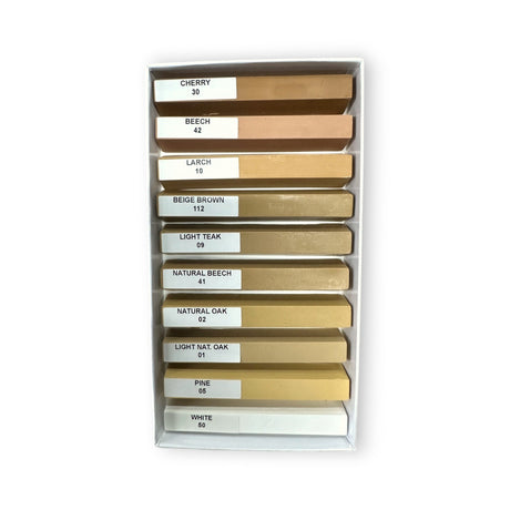 Morrells Professional Hard Wax Repair Stick Set ( Assorted light ) - Wiltshire Wood Flooring Supplies