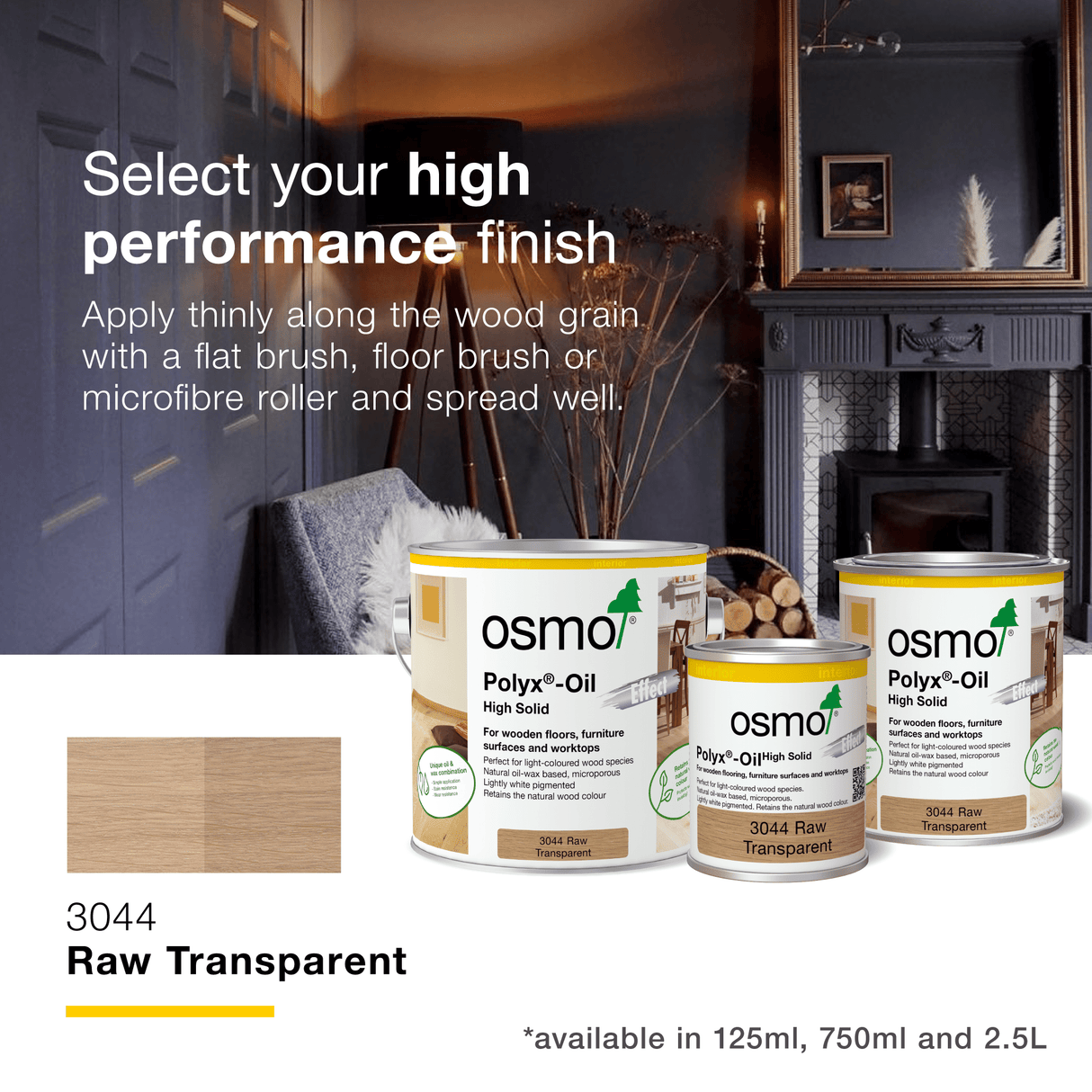 Osmo Polyx Oil Effect - Raw Matt (3044) - Wiltshire Wood Flooring Supplies