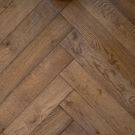 Staki Walnut Herringbone Rustic Oak LED Oil (0.80sqm pack) - Wiltshire Wood Flooring Supplies