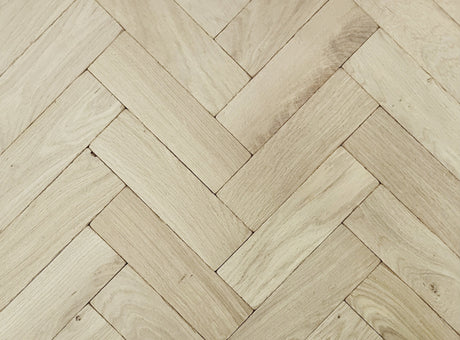 Bedlington Tumbled Solid Oak Parquet - Rustic