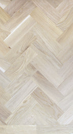 Bedlington Solid Oak Parquet - Unfinished Rustic – 22 × 70 × 230mm