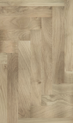 Bedlington Solid Oak Parquet - Unfinished Rustic – 22 × 70 × 490mm