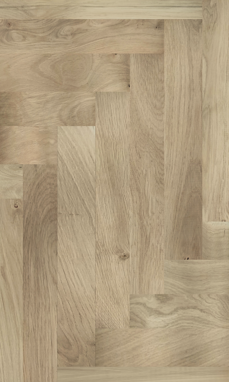 Bedlington Solid Oak Parquet - Unfinished Rustic – 22 × 70 × 490mm