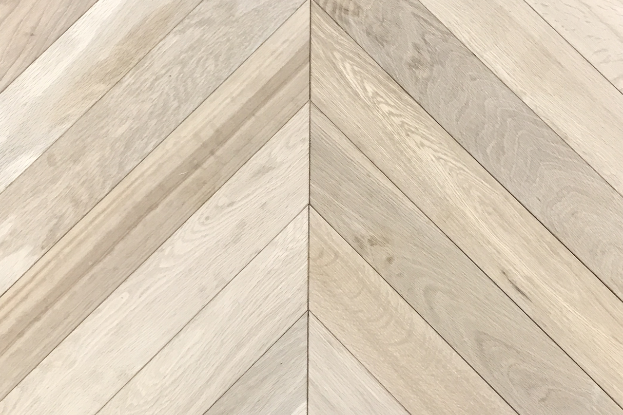 Bedlington Engineered Oak Chevron Flooring - Unfinished ABC