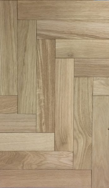 Bedlington Solid Oak Parquet - Unfinished Prime – 22 × 70 × 280mm