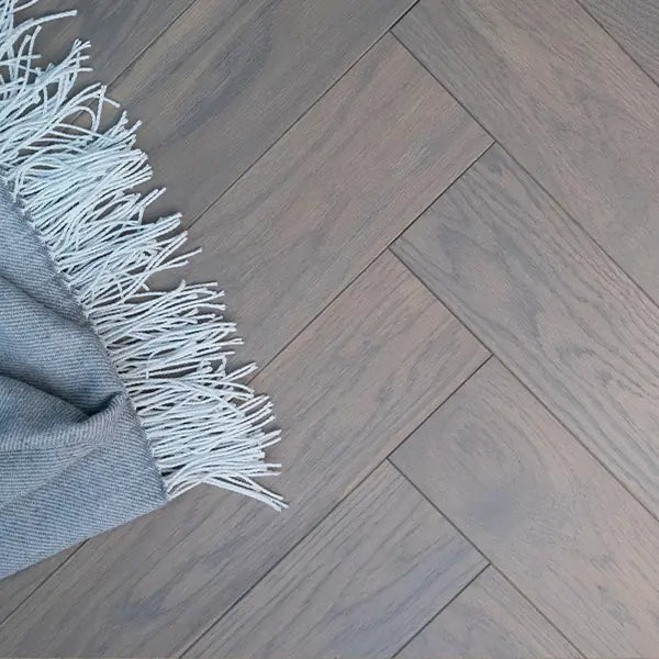 Staki Basalt Herringbone Rustic Oak Led Oil (0.80sqm pack)