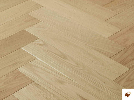 Oak Herringbone Flooring - 120mm – Apsley - Raw Oak - Select