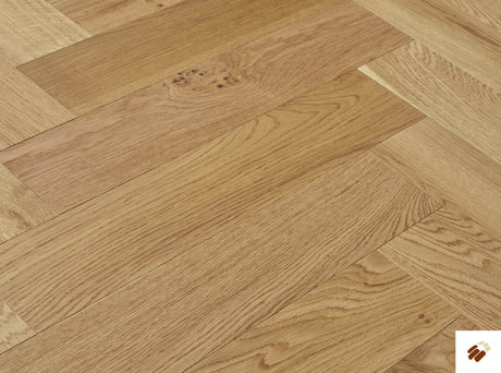 Oak Herringbone Flooring - 120mm – Burghley - Natural UV Oiled - Select
