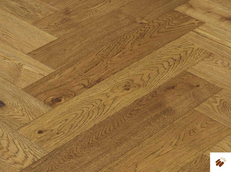 Oak Herringbone Flooring - 120mm – Chatsworth - Cognac Oak - Character