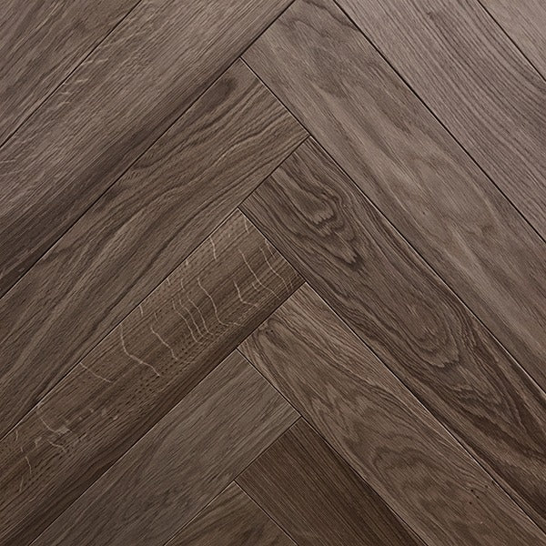 Staki Ebony Herringbone Rustic LED Oil (0.80sqm pack)