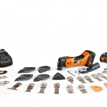 Fein AMM700 Max Top AS 18V 4.0Ah 60pc BL Oscillating Multi Tool Kit AMPShare