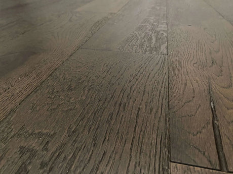Signature Antique Oak Flooring - 190mm – Heavy Brushed Dark Smoked Oak