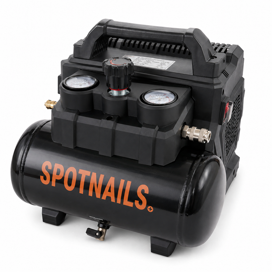 Spotnails Compact Silent 18V Cordless Air Compressor – 6L