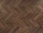 V4 Deco Tannery Brown herringbone wood floors