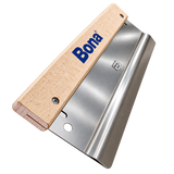 Bona flat bladed trowel blade and wooden grip detail