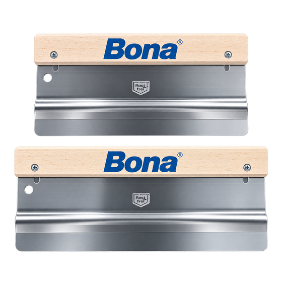 Bona flat bladed trowels in 270 mm and 350 mm sizes