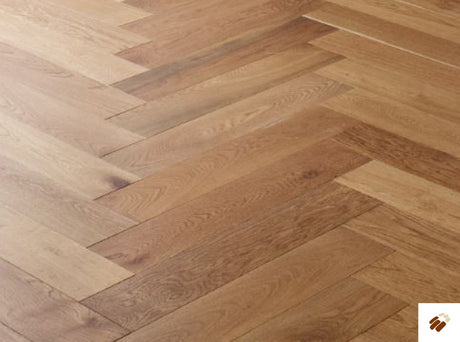 Oak Herringbone Flooring - 120mm – Eastbury - Smoked Oak - Select