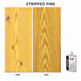 Morrells Light Fast Wood Stain 100ml sample in Stripped Pine with indicative appearance on pine and oak