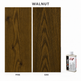Morrells Light Fast Wood Stain 100ml sample in Walnut with indicative appearance on pine and oak