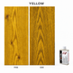 Morrells Light Fast Wood Stain 100ml sample in Yellow with indicative appearance on pine and oak