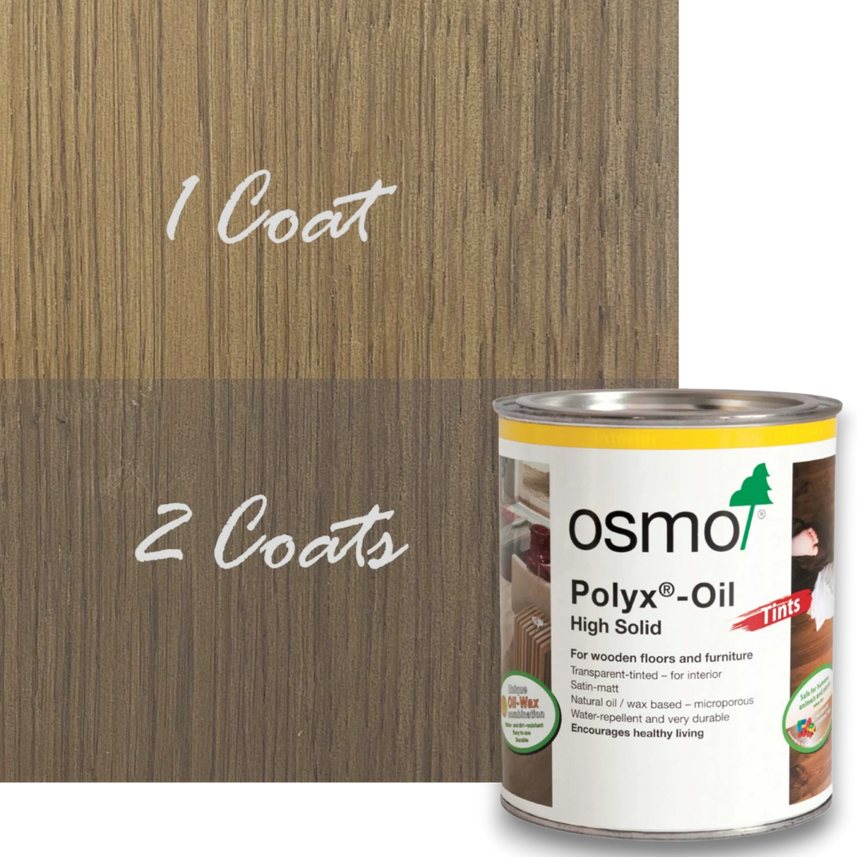Osmo Polyx -Oil Tints – Tinted Hardwax Oil for Wooden Floors & Furniture