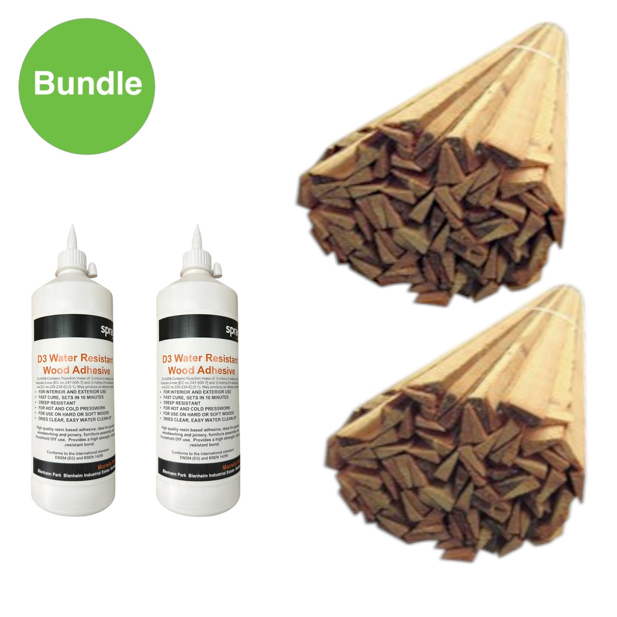 Pine Slivers 6/8mm & Morrells PVA Bundle - Wiltshire Wood Flooring Supplies