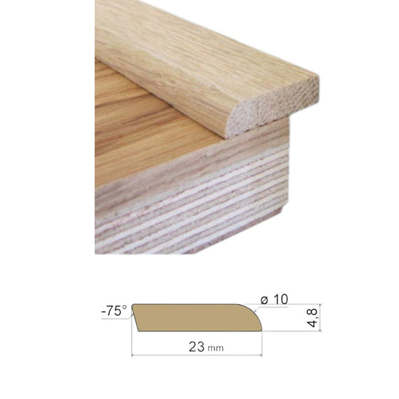 Solid Oak Flat Strips