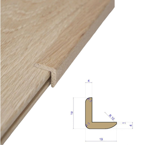 Solid Oak L-Beads Corner Moulding Edge