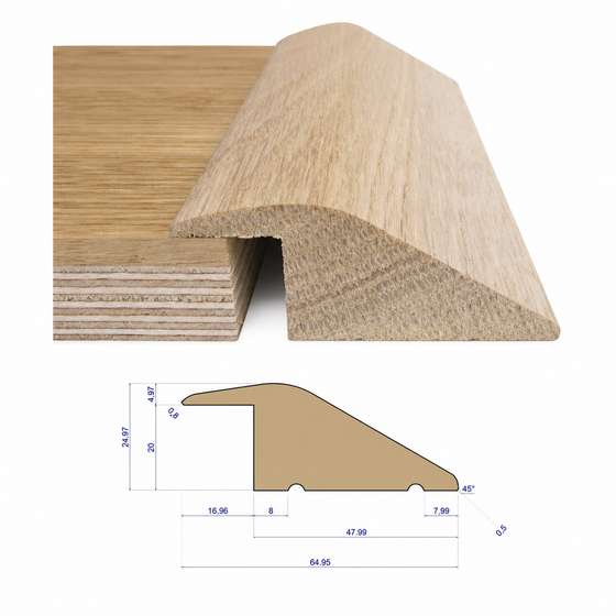 Solid Oak Ramp Threshold