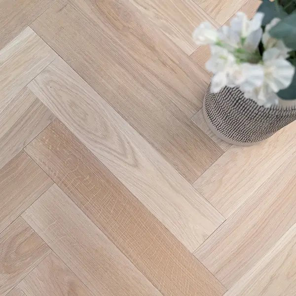 Staki Blanc Herringbone Rustic Oak LED Oil (0.80sqm pack) - Wiltshire Wood Flooring Supplies