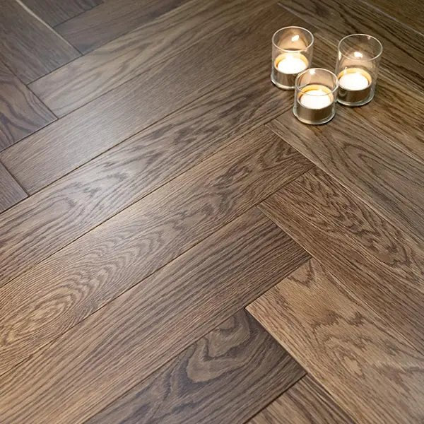 Staki Cuba Lacquered Herringbone Rustic Oak (0.80sqm pack) - Wiltshire Wood Flooring Supplies