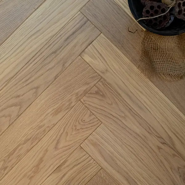 Staki Lancaster Herringbone Rustic Oak Lacquered (0.80sqm pack) - Wiltshire Wood Flooring Supplies
