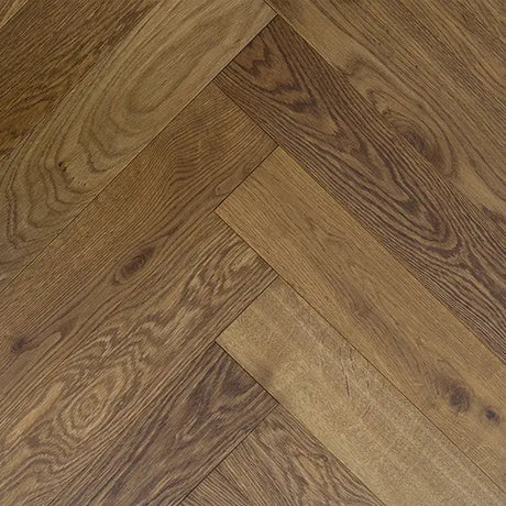 Staki Smoked Herringbone Rustic Oak LED Oil (0.80sqm pack) - Wiltshire Wood Flooring Supplies