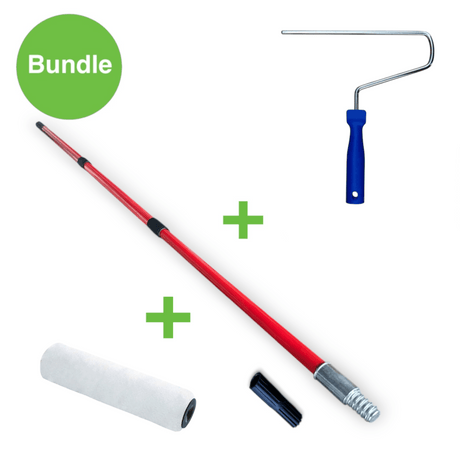 Telescopic Extension Pole with 250mm Roller Head Set - Wiltshire Wood Flooring Supplies