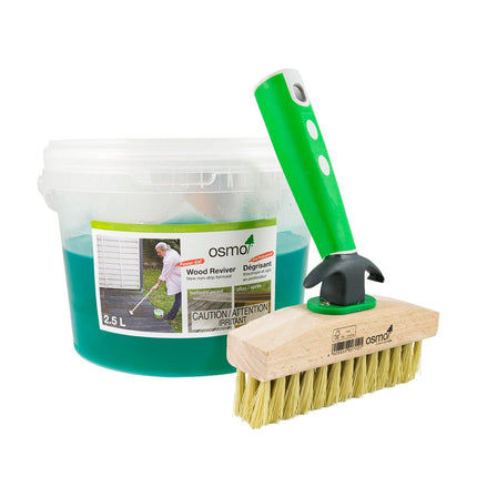 Osmo Wood Reviver Power-Gel (6609) With Decking Scrub Brush - Wiltshire Wood Flooring Supplies