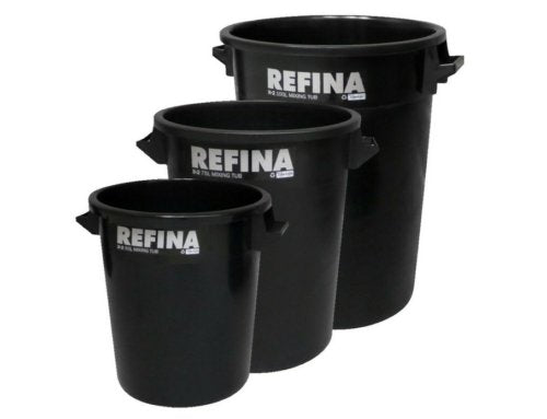 Refina Black Mixing tub set 35ltr/50ltr/75ltr - Wiltshire Wood Flooring Supplies