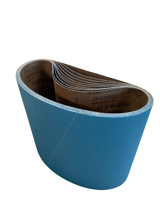 Sait 200mm X 750mm Zirconia Cloth Backed Sanding Belts (10 Pack)