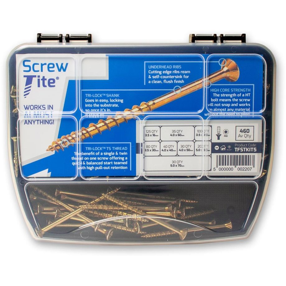 SCREW-TITE COMPACT ORGANISER (PACK OF 460 POZI SCREWS) - Wiltshire Wood Flooring Supplies