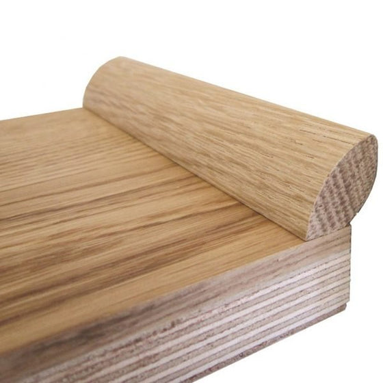 Solid Oak Quadrant Beading - 19x19mm - 2.4m lengths - Pack of 5
