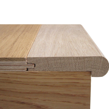 Solid Oak T&G Nosing 82x28mm - 20mm Floors - 2.7m - Wiltshire Wood Flooring Supplies