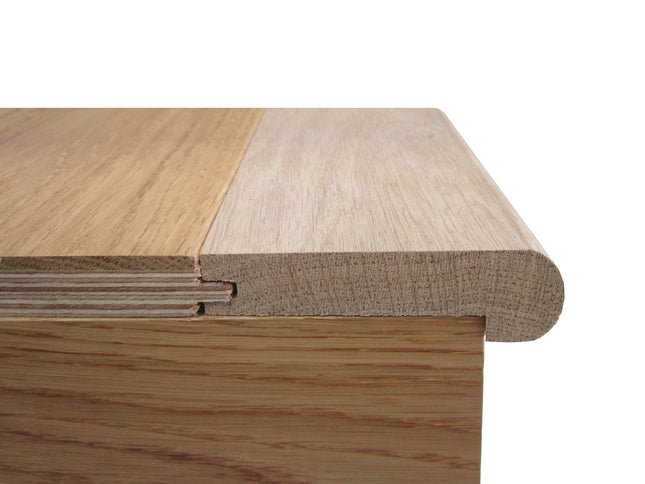 Solid Oak T&G Nosing 82x28mm - 20mm Floors - 2.7m - Wiltshire Wood Flooring Supplies