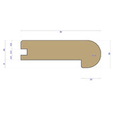 Solid Oak T&G Stair Nosing 82x28mm - 20mm Floors - Wiltshire Wood Flooring Supplies