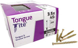 Tongue - Tite Tongue and Groove Screw 3.5 x 45mm Torx Drive Zinc Yellow (Box of 200) - Wiltshire Wood Flooring Supplies